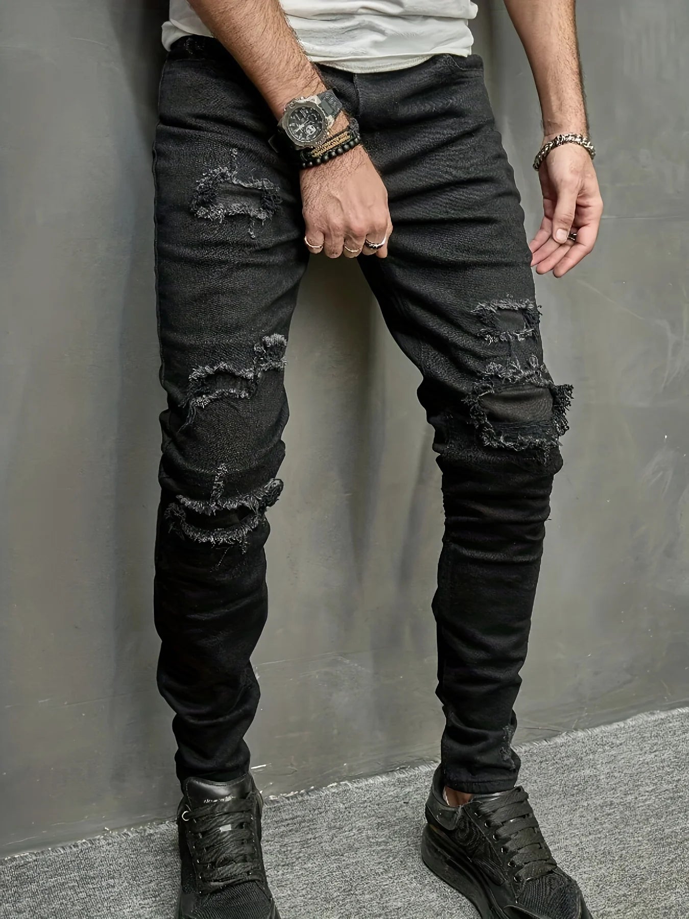 Ripped Edge Slim Denim – Tailored Fit