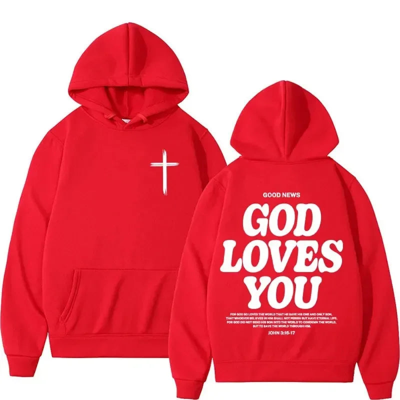 God Loves You Vintage Hoodie – Harajuku Style