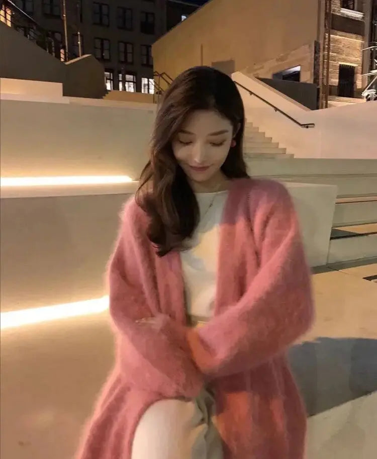 Plush Mink Knit Cardigan – Winter Luxe Edition