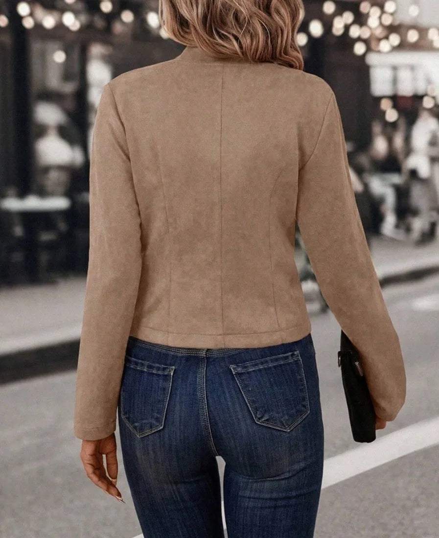 Retro Slim Blazer – Double-Breasted Spring Jacket