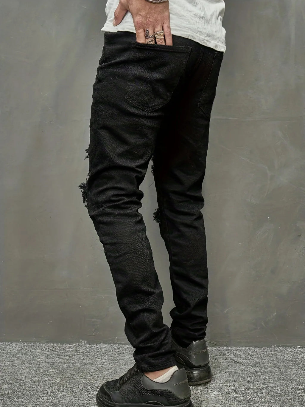 Ripped Edge Slim Denim – Tailored Fit