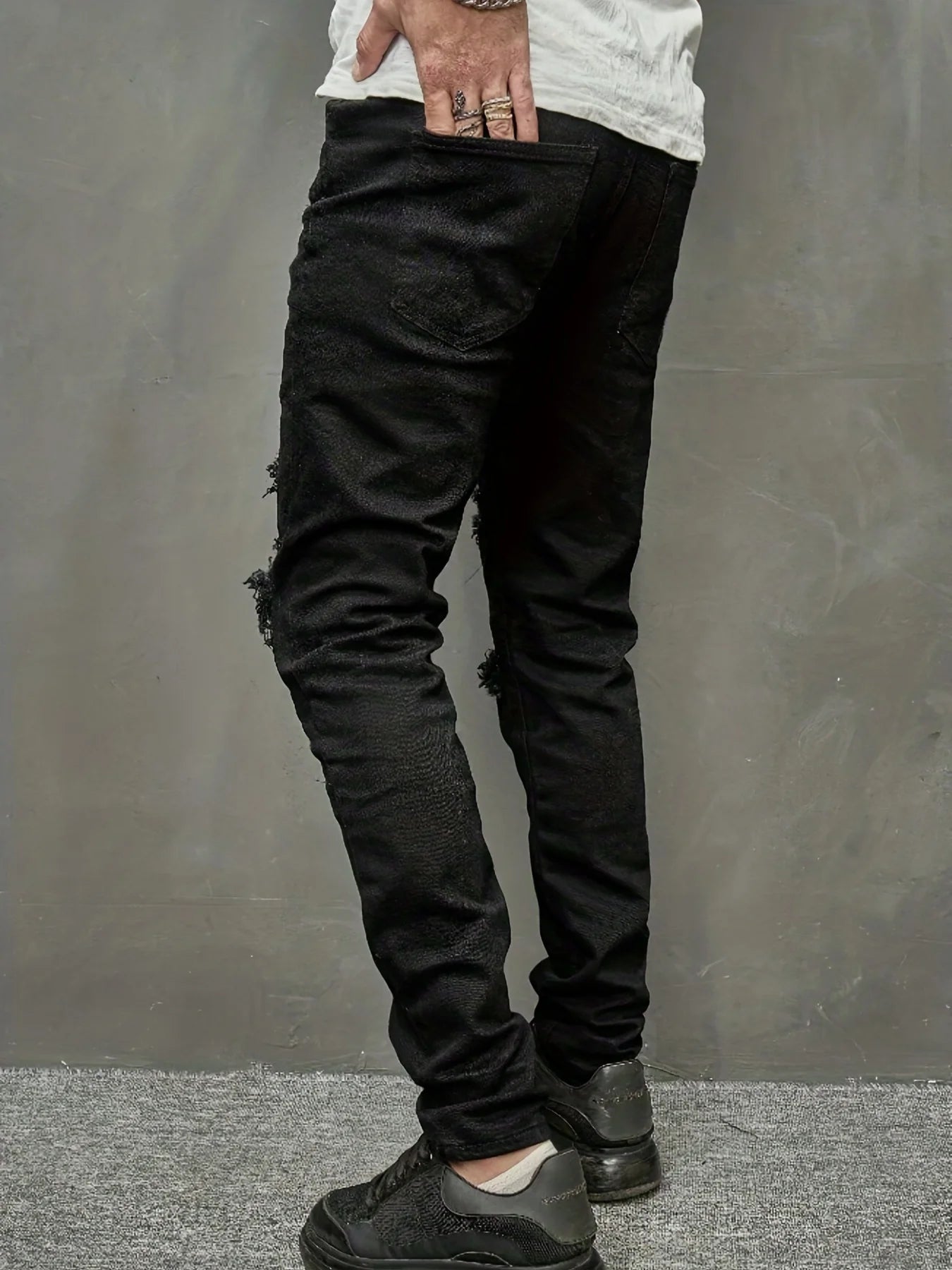 Ripped Edge Slim Denim – Tailored Fit