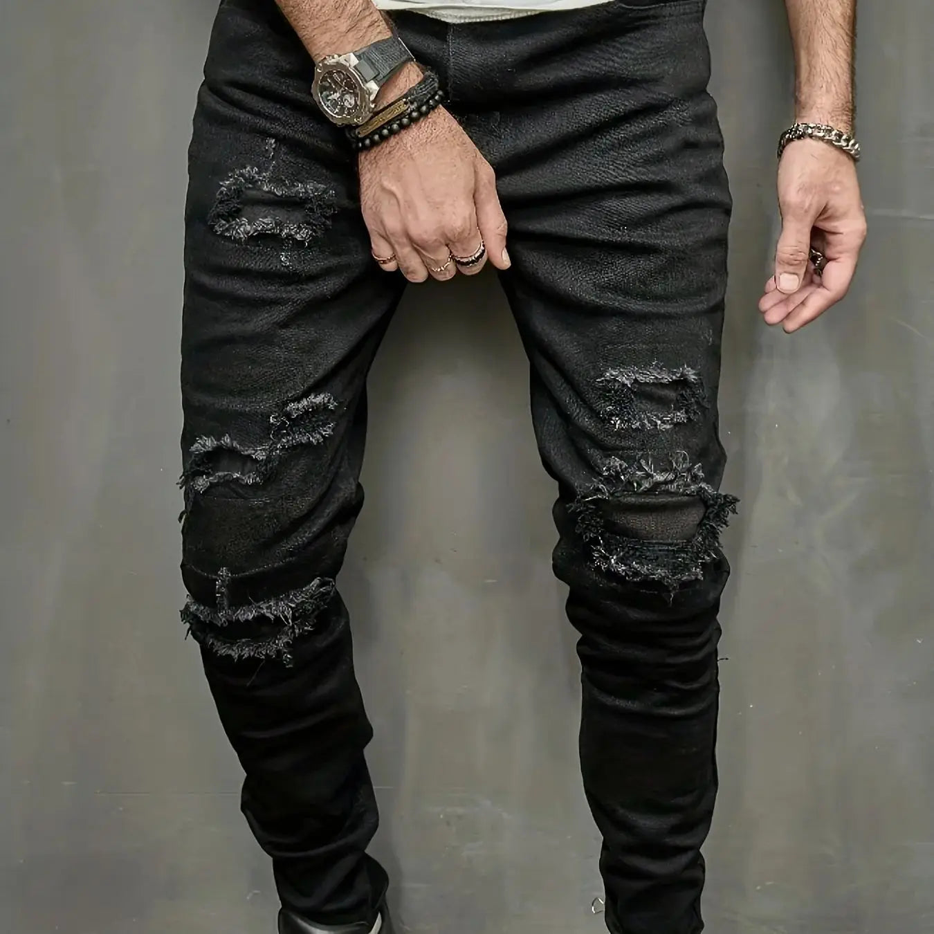 Ripped Edge Slim Denim – Tailored Fit