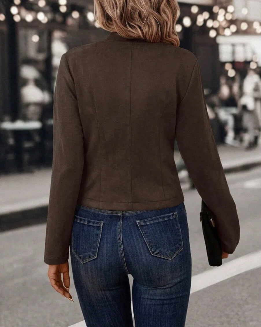 Retro Slim Blazer – Double-Breasted Spring Jacket