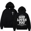 God Loves You Vintage Hoodie – Harajuku Style