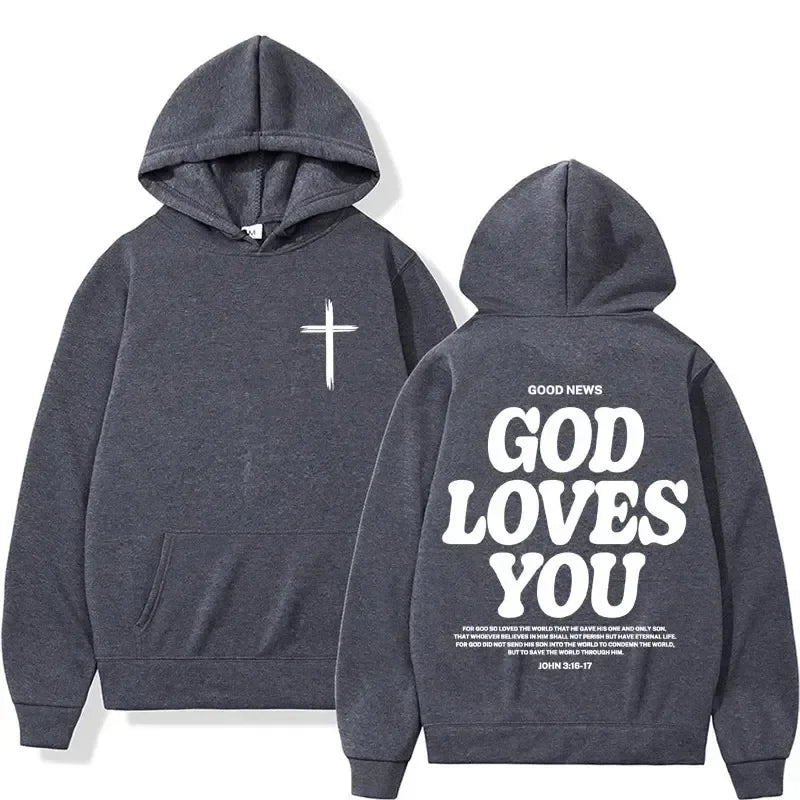 God Loves You Vintage Hoodie – Harajuku Style