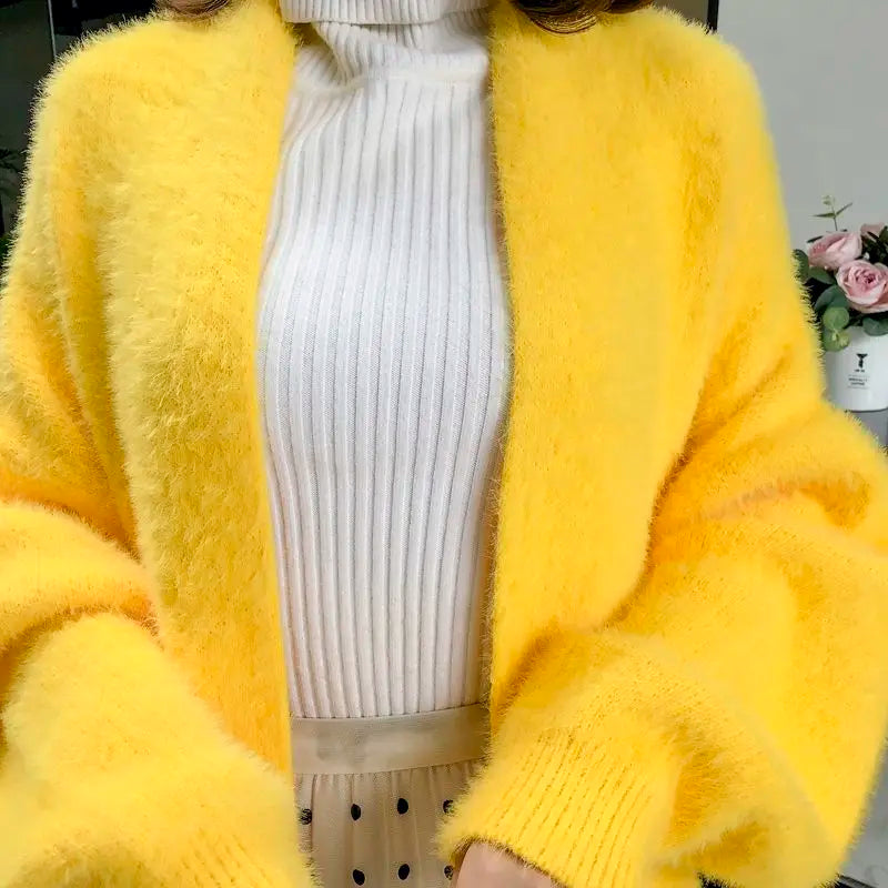 Plush Mink Knit Cardigan – Winter Luxe Edition