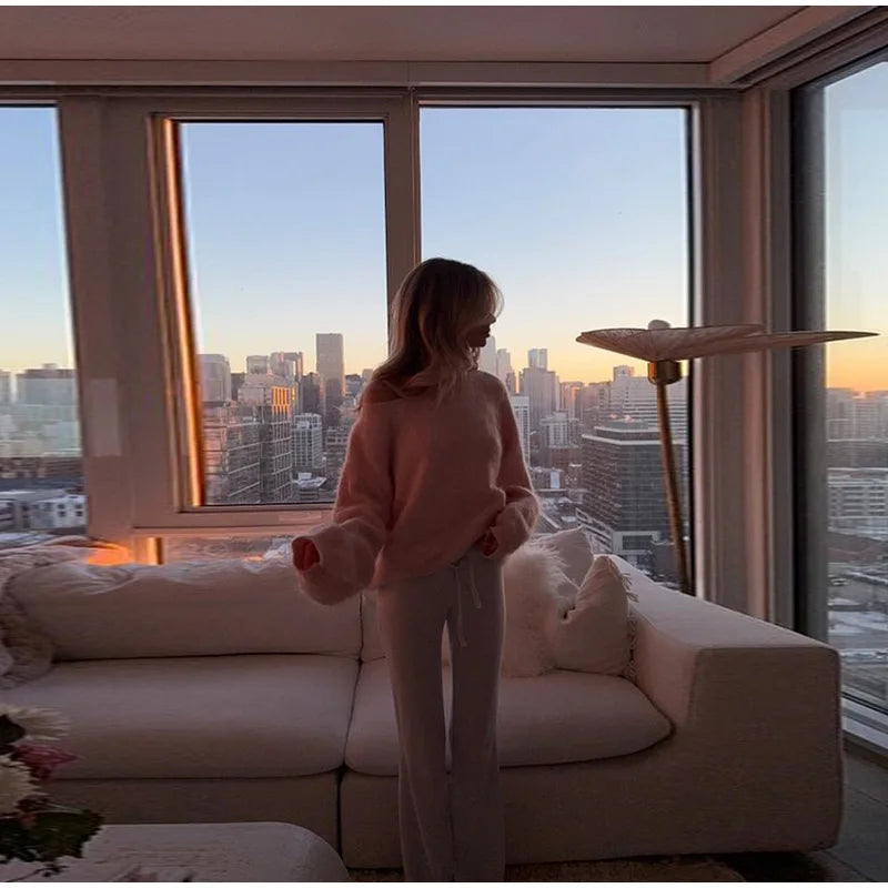 Sexy One-Shoulder Knit Sweater – 2025 Elegant Fit