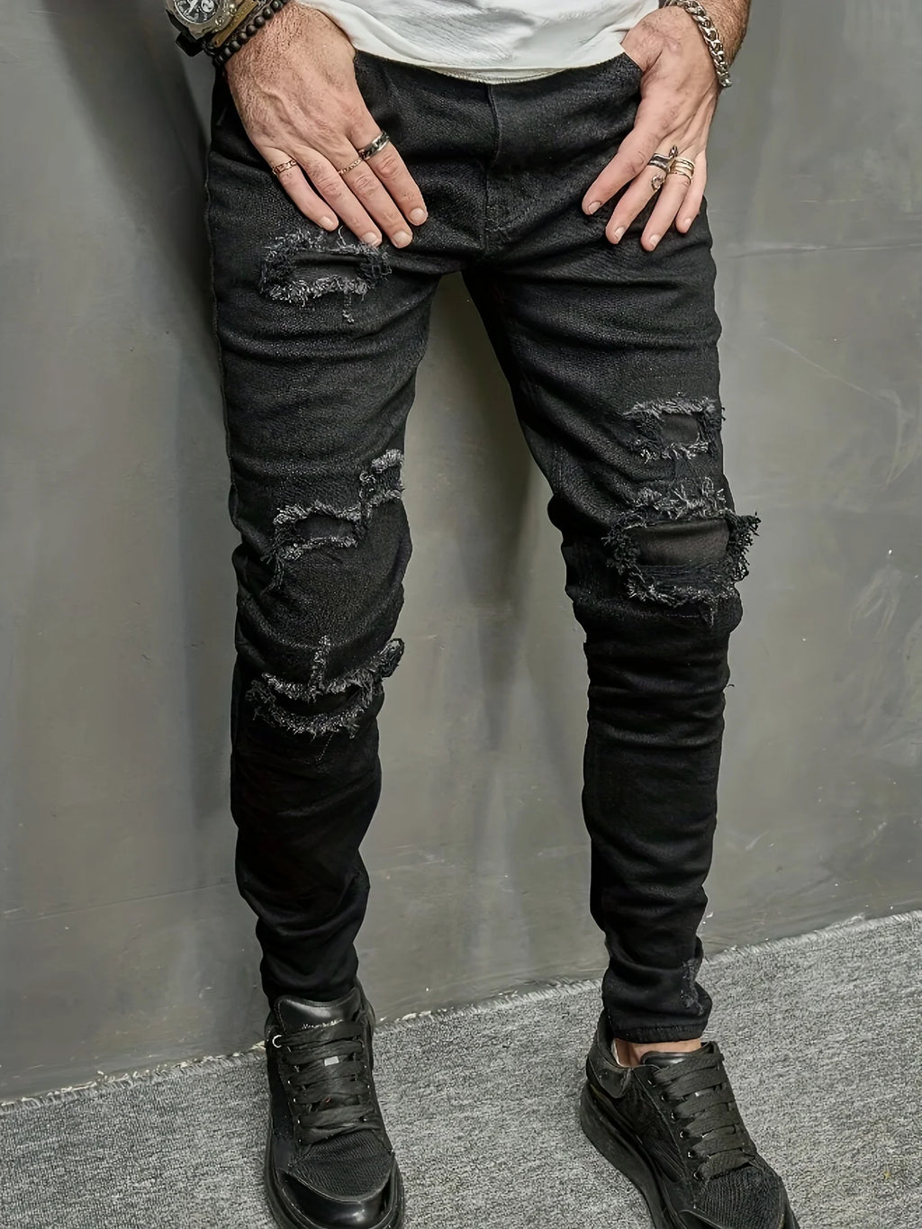 Ripped Edge Slim Denim – Tailored Fit