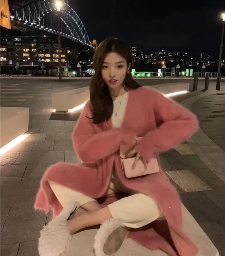 Plush Mink Knit Cardigan – Winter Luxe Edition