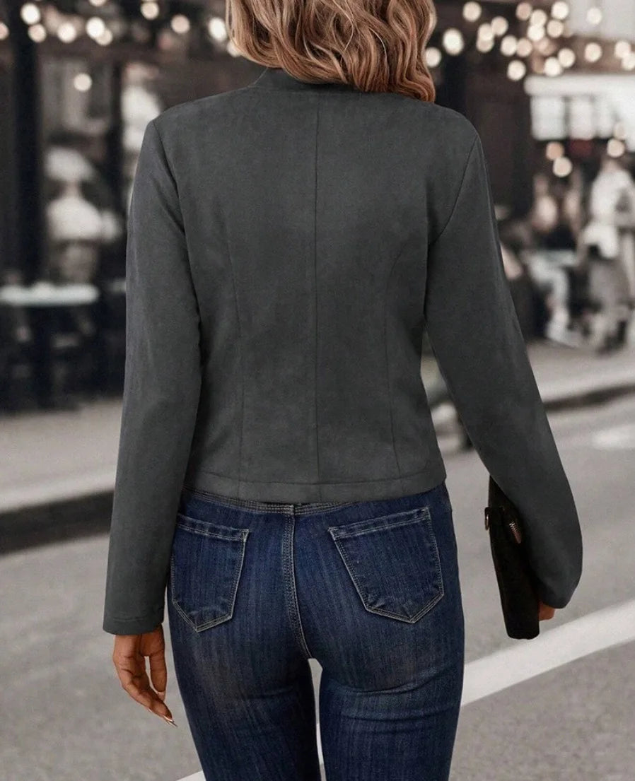 Retro Slim Blazer – Double-Breasted Spring Jacket