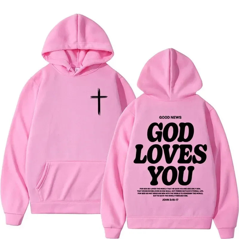 God Loves You Vintage Hoodie – Harajuku Style