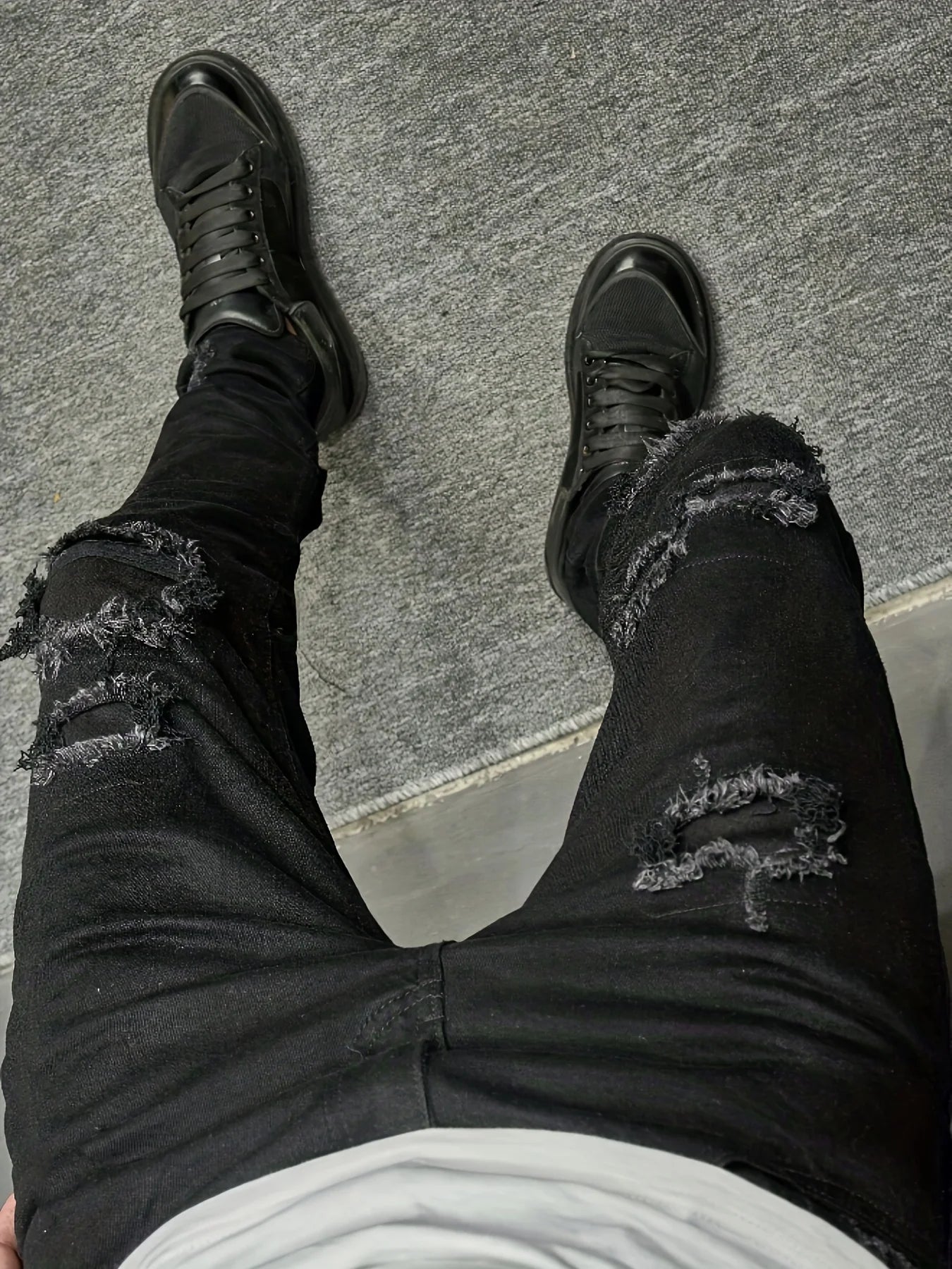 Ripped Edge Slim Denim – Tailored Fit